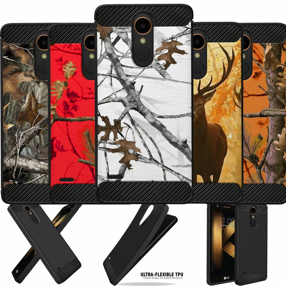 Funda Camuflada TPU Fibra Carbono Textura Flexible Para [J3 (2018)/ Express Prime 3] Foto 1 de 1