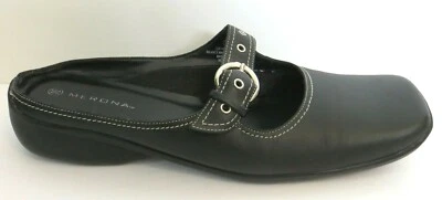 Женские туфли Merona размер 10 без застежек без пряжки сзади квадратный носок черные - Изображение 1 из 4