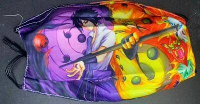 Naruto Anime Face Mask (2 PK) adjustable, nose guard, filter pouch w/ 2 filters - Image 1 of 2
