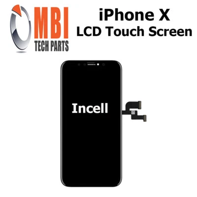 iPhone X LCD Screen Touch Screen Digitizer Glass Replacement Black InCell - Image 1 of 4