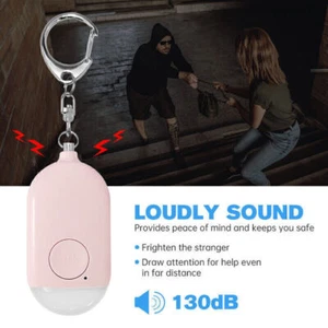 Rechargeable Personal Safety Alarm LOUD 130db Siren LED Light Rescue Tool Women - Picture 1 of 20