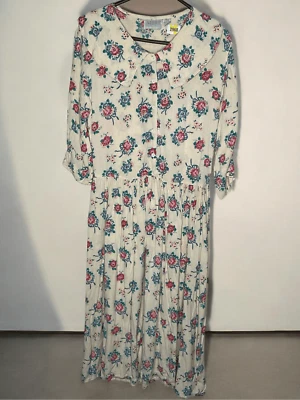 Vestido Vintage Passports Of Pier 1 Importación Mujer L Crema Cottagecore Floral Iglesia Foto 1 de 4