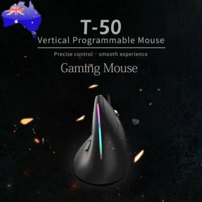 T-50 RGB Gaming Optical Mouse 9 Buttons 12800 DPI Adjustable Gaming Mice - Image 1 of 4