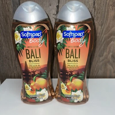 2 Pack Softsoap Limited Edition BALI BLISS Body Wash Peach Gardenia 20oz - Image 1 of 4