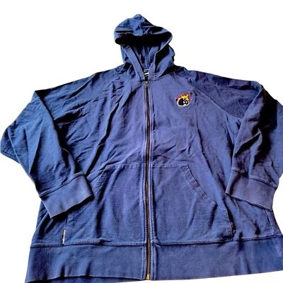 Синяя толстовка с капюшоном на молнии The Hundreds | 2XL | логотип бомбы | уличная одежда «Adam Bomb» б/у в отличном состоянии - Изображение 1 из 4