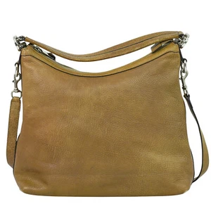 GUCCI Hobo 326514 Leather 2way Shoulder Handbag Brown Silver - Picture 1 of 10