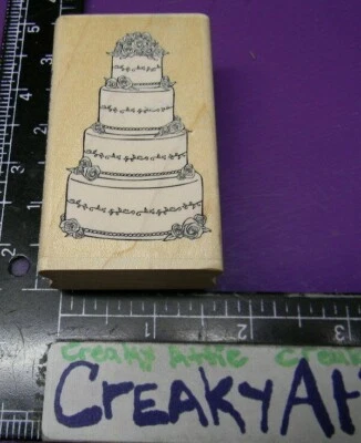 PASTEL DE BODA ROSAS FLORES NIVEL SELLO DE GOMA ESTAMPILLAS FR1025 CREAKYATTIC Foto 1 de 4