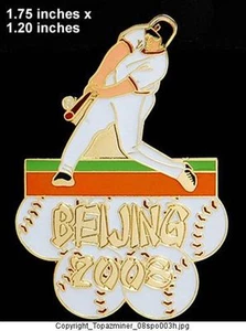 Olympische Pin-Flagge Beijing China 2008 Sport Baseball Gold Harte - Picture 1 of 1