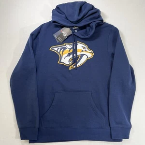 Fanatics Nashville Predators Men's Medium Hoodie Sweatshirt NHL Pockets Blue New - Picture 1 of 10