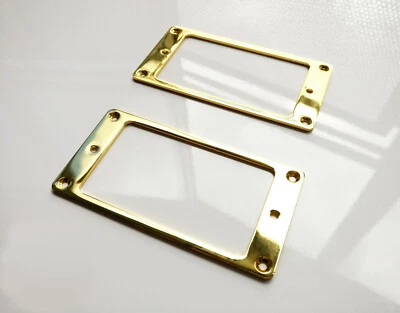 GUITAR ANATOMY Anillo de montaje Humbucker de metal envolvente pastilla (oro) nuevo par x2