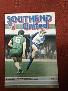 Southend United vs Exeter City, 1981/82 Division Three, Football programme - Picture 1 of 1