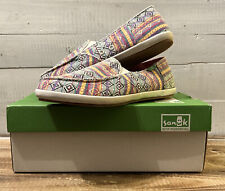 New Sanuk Womens 9 Loafer Casual Shoes Multicolor Tribal Print