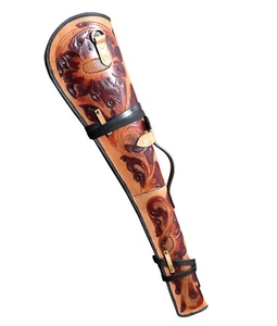 33" Leather Rifle Scabbard for Lever Action Carbine Horseback ATV Hunting Rifle - Picture 1 of 1