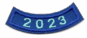 2023 BLUE Small Iron On Patch - Picture 1 of 1