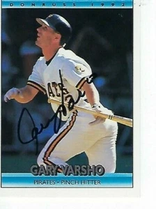 Donruss #644 1992 firmado por Gary Varsho - Piratas de Pittsburgh - Imagen 1 de 1