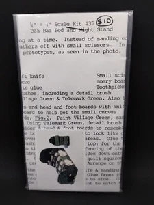 Dollhouse Miniature 1:48 Scale DIY KIT Pam Junk Child's Baa Baa Bed & Nightstand - Picture 1 of 3