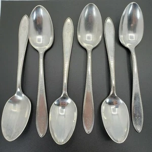 6 International 1847 Rogers Bros ARGOSY Silverplate Solid Spoons 1926, 6 Inch - Picture 1 of 12