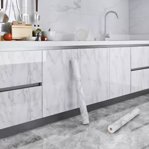 Self Adhesive Kitchen Worktop Covering Vinyl Wrap Cupboard Door Marble Stickers - Picture 1 of 64