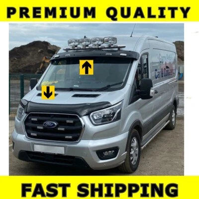 2IN1 FORD TRANSIT MK8 2014-2019  SUNVISOR SUN VISOR & BONNET DEFLECTOR GUARD - Image 1 of 4