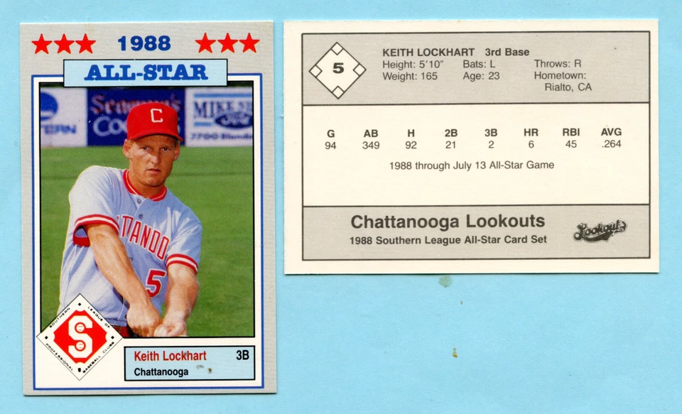 1988 All Star - 1988 Southern League - Keith Lockhart - Box 194 - Image 1 of 1