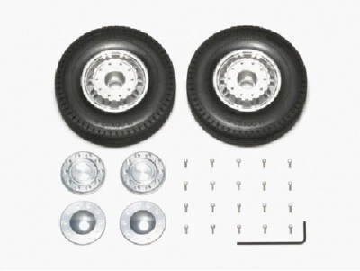 Tamiya RC Parts 1/14 SCALE Truck Twin-Spoke Front Aluminum Wheels (2 PCS.) 56512 - Image 1 of 2