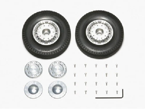 Tamiya RC Parts 1/14 SCALE Truck Twin-Spoke Front Aluminum Wheels (2 PCS.) 56512 - Image 1 of 2
