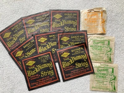 Vintage Black Diamond and Epiphone string bags - no strings! - Image 1 of 4