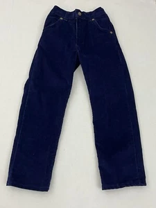 Vintage Oshkosh B'gosh Navy Blue Corduroy Pants 6 USA Back Elastic Waist - Picture 1 of 5