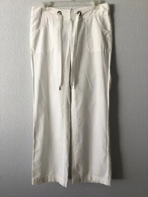 Calça leve AMERICAN RAG CIE júnior clássica marfim perna larga frente amarrada tamanho. 5 - Imagem 1 de 4
