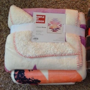 NEU ~ DICKE SHERPA REVERSE ÜBERWURF DECKE SUPER WEICH {Luxus weicher Plüsch} 50 Zoll x 60 Zoll - Bild 1 von 3