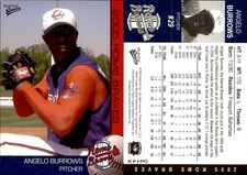 Angelo Burrows 2005 MultiAd Rome Braves #6 Card *AutographDen*
