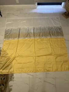 Lush Decor Sequin Color Block Shower Curtain Panel 72" by 72" 7-22 - Picture 1 of 3