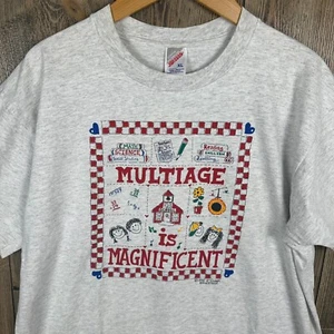 Vintage 90s Teacher T-Shirt Multiage is Magnificent School Tee 1995 Size XL - Bild 1 von 8