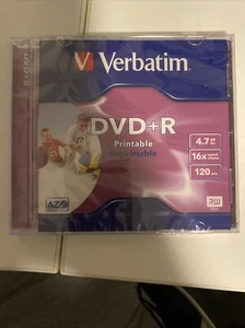 Verbatim Printable Jewel Case DVD+R 4,7 GB Brandneu OVP - Bild 1 von 2