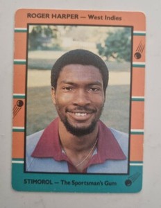 Roger Harper Cricket Retro World Series Cup Scanlens Stimorol Trade Card 