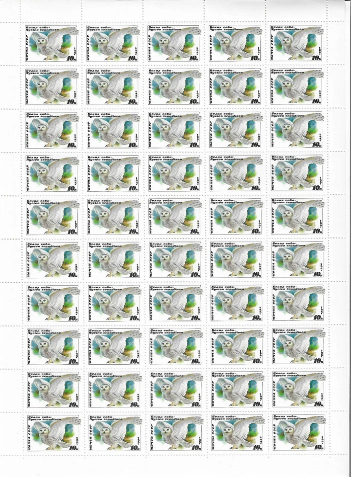 USSR 1990 - SHEET n° YT 5725 MNH ** 10k. Owls - Nyctea Scandiaca - Image 1 of 1