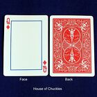 Queen of Diamonds, Frame, Red, Printed Bicycle Gaff Card