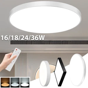 LED Deckenleuchte Bad rund Badezimmer-Lampe flach Schlafzimmer Küche Flur 48W - Bild 1 von 22