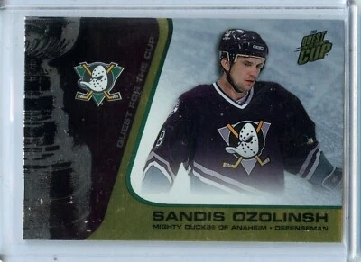 2002-03 Pacific Quest For the Cup Gold #3 Sandis Ozolinsh 212/235 - Image 1 of 2