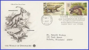 USA4 #3136i ADDR PCS ARTCRAFT FDC STR2  Dinosaurs Parasaurolophus - Picture 1 of 1