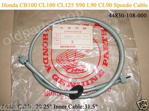 Honda S90 CL90 CB100 CL100 CL125 Speedo Cable NOS Speedometer Wire 44830-108-000 - Picture 1 of 10