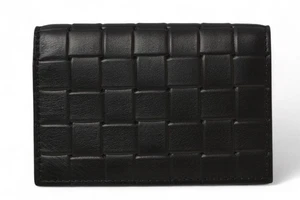 BOTTEGA VENETA Authentic Card Case/Coin Case Printed Grid Calf Black 649879 - Bild 1 von 6