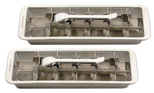 Stainless Steel 18 Cube Ice Cube Tray, Set of 2 - Picture 1 of 3