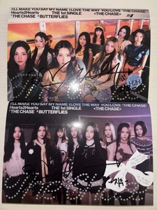 Hearts2Hearts [The Chase] Jiwoo Autographed Signed Album H2H Both Ver Full Set - Picture 1 of 4