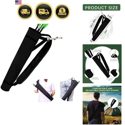 Archery Quiver Back and Hip Adjustable Arrow Bag Holder for Hunting Practice - Image 1 of 4