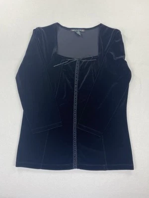 Top De Colección Suzie In The City Para Mujer Talla M Negro Terciopelo Gótico Y2K Fairy Grunge Foto 1 de 4