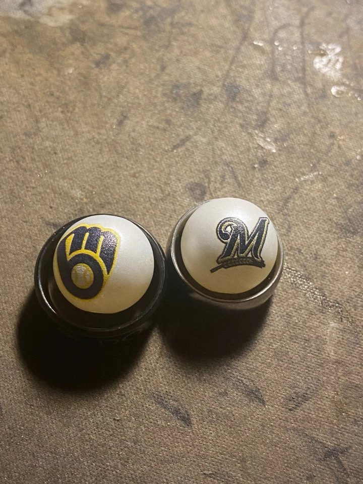 Milwaukee Brewers 16mm Acrylic Beads for Jewelry Making DIY Pen Keychain 1 pc - Image 1 of 1