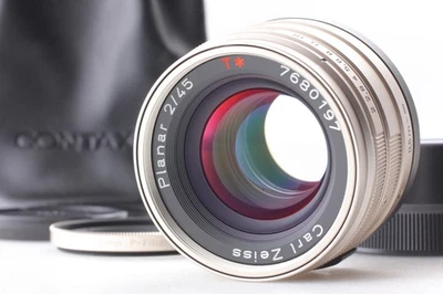 [ Top MINT w/ pouch ] Contax Carl Zeiss Planar T* 45mm F2 for G1 G2 From JAPAN - Image 1 of 4
