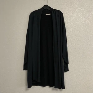 Joah Brown Oversized Cardigan Womens Long Sleeve Open French Terry Longline 1 Sz - Picture 1 of 17