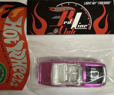 HOT WHEELS RED LINE CLUB LIGHT MY FIREBIRD ROSA EXCLUSIVO COLECCIONABLE NIP🔥 Foto 1 de 4